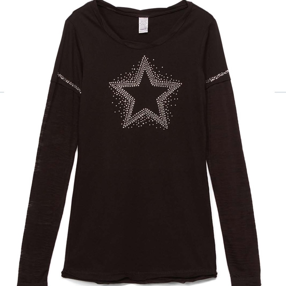 Long Sleeve T shirt - Rhinestone Star